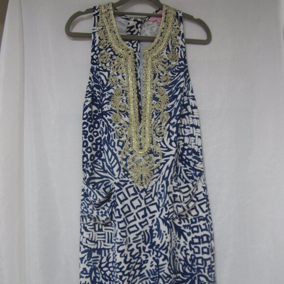 Lilly Pulitzer 2 Carlotta Homeslice Indigo Dress - Picture 1 of 8